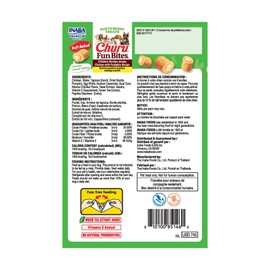 INABA Churu Fun Bites for Dogs, Soft & Chewy Baked Chicken Wrapped Filled Dog Treats with Vitamin E, 0.42 Ounces per Tetra, 8 Tetras per Box, Chicken with Pumpkin Recipe