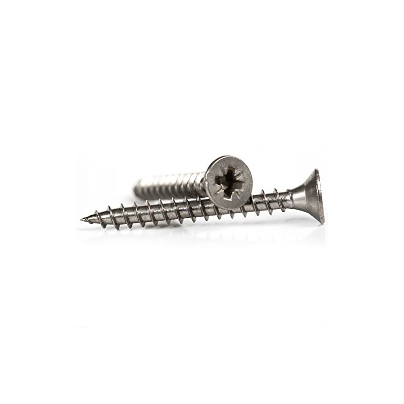 3mm x 25mm General Purpose A2 Stainless Steel Countersunk Wood