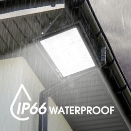 200W LED Flood Light 2 Pack, 22500lm with 16.4FT/5m Cord plug switch ，Super Bright Security Lights, IP66 Waterproof Outdoor Flood Light, 5000K White Floodlight for Yard, Garden,Basketball Court，Arena