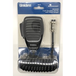 Uniden BC645M 4 Pin Dynamic CB Mic, with Metal Hanger for Durabilty, Compatible with all Uniden Models PC78 and PC88 Series
