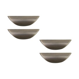 Tighall Cabinet Pulls Drawer Pulls Decorative Leaf Shape Half Moon Knob Door Handle, 2.5” Hole Distance, Cabinet Drawer (Bronze,4pcs)