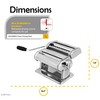 GOURMEX Pasta Maker Machine Stainless Steel Manual | With Adjustable