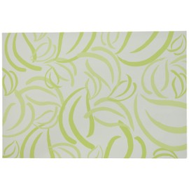 Nagao 222728 Placemats, Leaf White, Green, 100 x 15.0 inches (26 x 38 cm), Set of 100, Made in Japan
