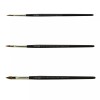 ZEM AS-81 Kolinsky Pure Sable Cat's Tongue Brush Set 3