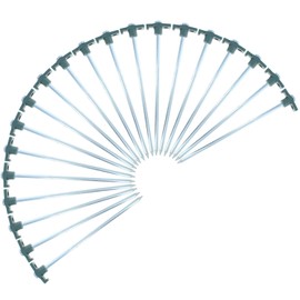 (20 Pack) Steel Tent Stake Heavy Duty Universal Camping Gear Anchor Tent Pegs, Green