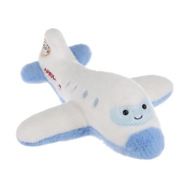 Apricot Lamb Airplane Vehicle Plush Toys for Children, Soft Cute Cuddly Toy for Baby Girls and Boys, Fluffy Aeroplane Blue 32 cm