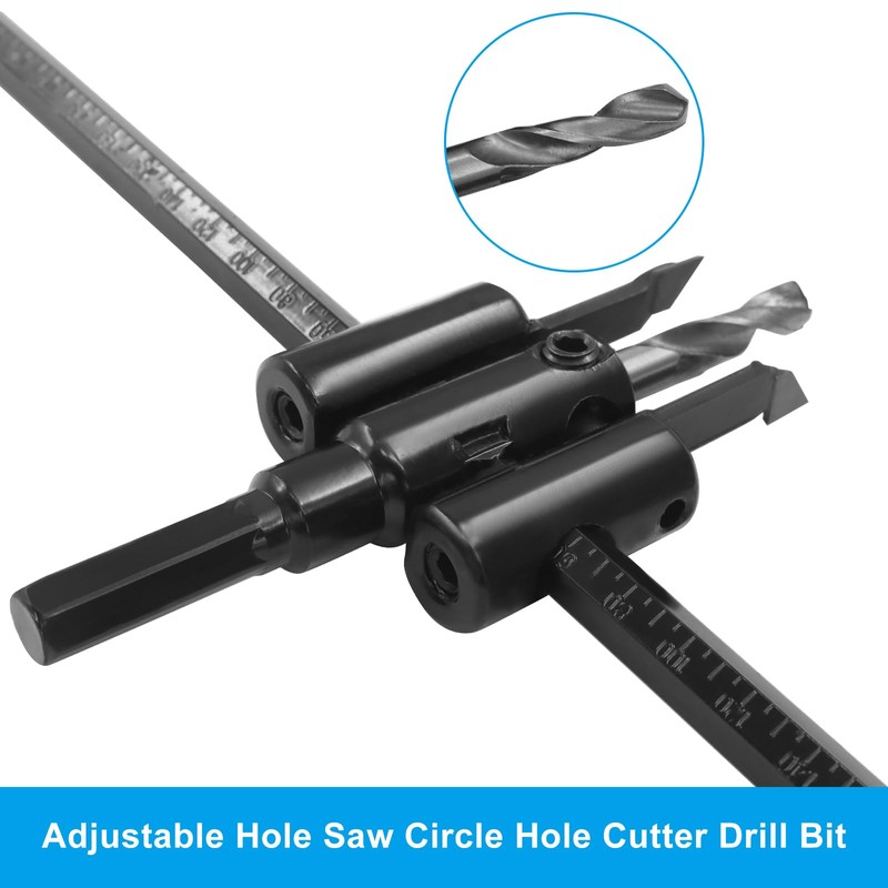 Cionyce Adjustable 1-3/16" to 7-7/8" Hole Saw Circle Hole Cutter