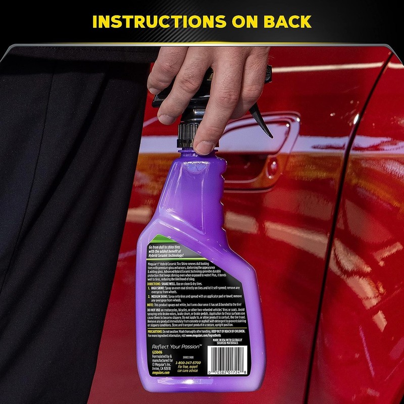 Meguiar's G230416EU Hybrid Ceramic Tire Shine 473 ml, long-lasting and