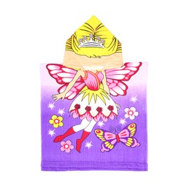 Innerest Kids Beach Towel Poncho for Toddlers - Hooded Towel for Beach Pool Poncho Wrap Bathrobe (A: Fairy, 24" x 48")