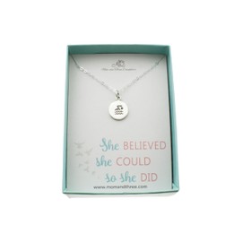 Swimming Charm Necklace in Sterling Silver on an 18 Inch Sterling Silver Cable Chain, Gift For Swimmer, Swimming Gifts, Swim team awards. Girl Swimmer