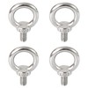 Qlvily 4 Packs 316 Stainless Steel 3/8" UNC Eye Bolt,