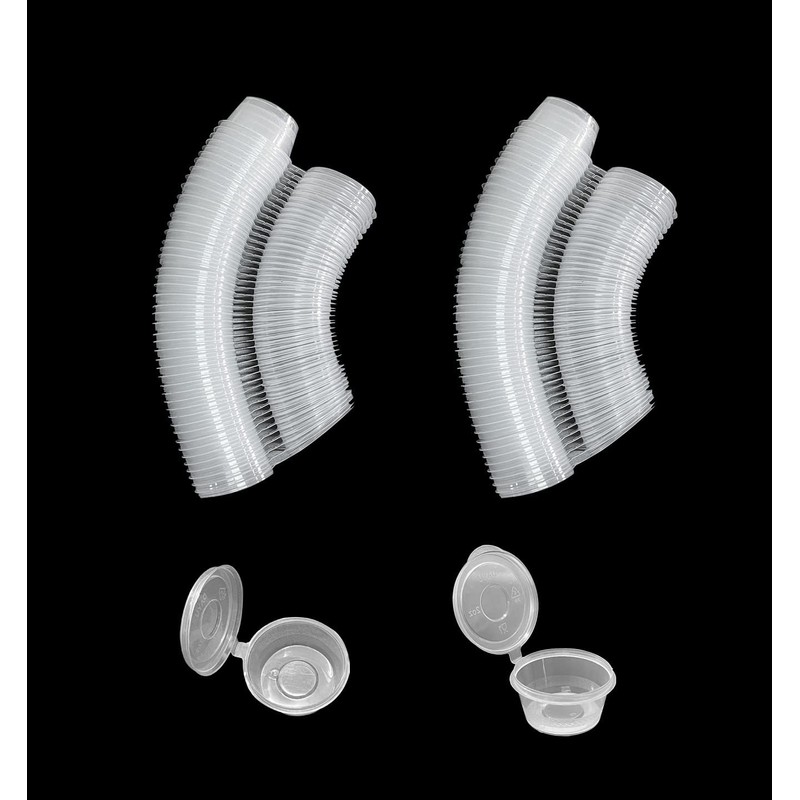 MIUPOO Round Sauce Cups, Plastic Sauce Cups, Transparent Sauce Cups,