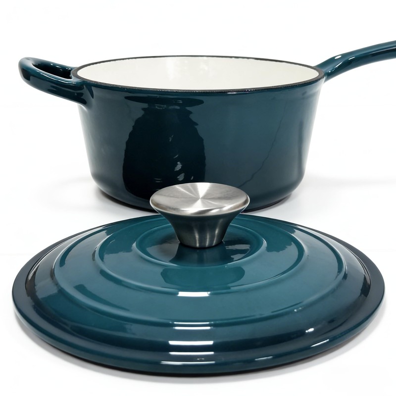 Davnjcka Enameled Cast Iron Saucepan, Non Stick Sauce Pan with