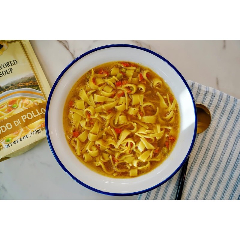 Alessi Autentico Premium Soups, Traditional Flavors, 6oz (Chicken Noodle, Pack