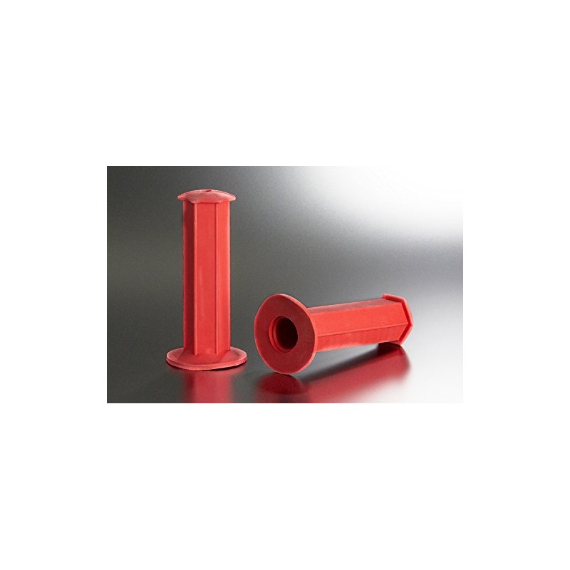 バイクパーツセンター(Bike Parts Center) バイクグリップ 汎用ヘキサゴンカラーグリップ 赤 非貫通式 903333