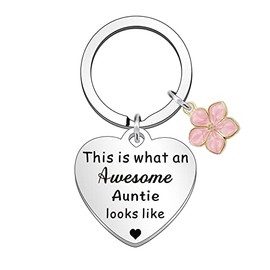 WTOPP Auntie Keyrings Gifts Aunt Gifts Auntie Christmas Birthday Gifts From Niece Nephew Aunt Keyring
