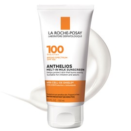 La Roche-Posay Anthelios Melt-In Milk Sunscreen SPF 100, Sunscreen For Body & Face, Broad Spectrum SPF + Antioxidants, Oil Free, For Sun Sensitive Skin, Oxybenzone Free