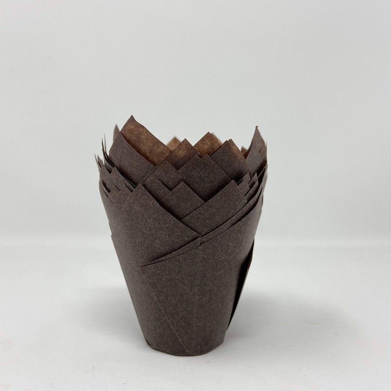 Bakery Direct 200 Mini bite Size Tulip Muffin Wraps (Brown)