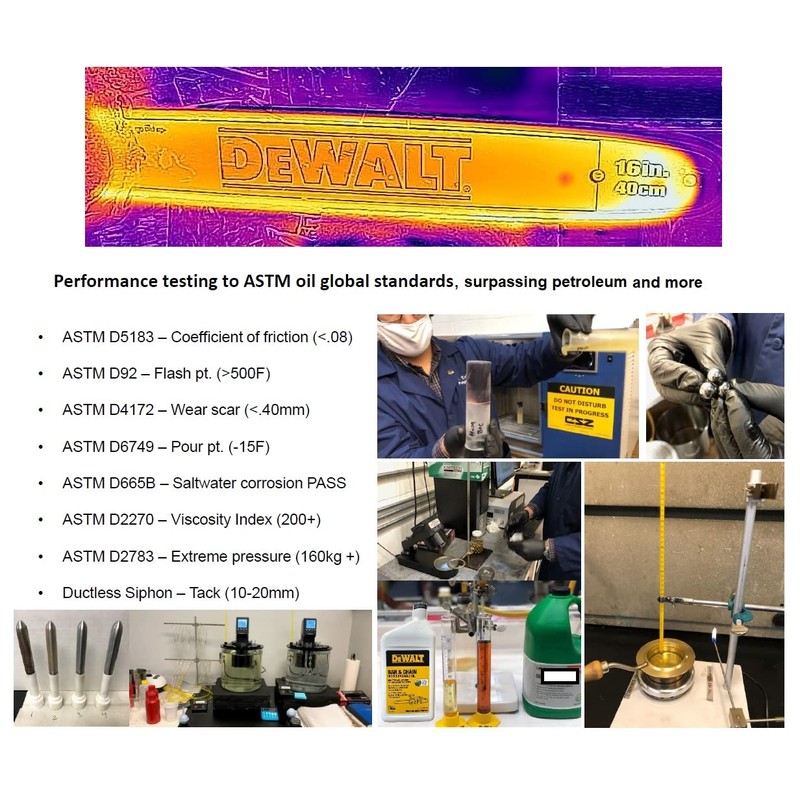 DEWALT Biodegradable Chainsaw Oil – High Performance, Non Toxic Professional