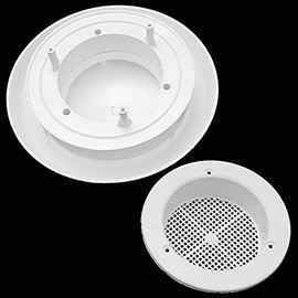 Roof Fan, Mushroom Fan, Fly Protection, Caravan, Motorhome, Caravan, Boat, White, 2 Pieces