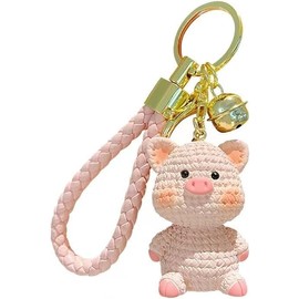 FENASH Cute Keychains,Charm of Keychain Accessories,Stitch Keychain-Used for Daily Key Decoration (Pink Pig B)