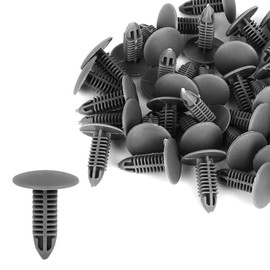 X AUTOHAUX Pack of 40 Bolt Rivets Trim Clips 6 mm Hole Through Plastic Grey for Car