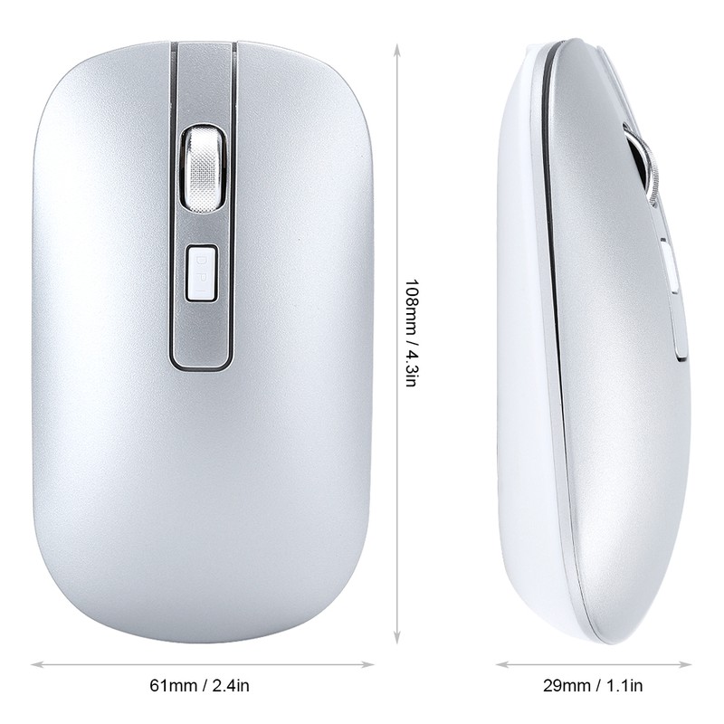 HXSJ Wireless Mouse DualMode Rechargeable for Bluetooth 5.1 Office Game