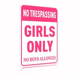 "Girls Only" Women Reserved Rooms Wall Decorations for Private Rooms such as Bars and Rooms 20 x 30 cm (2443)