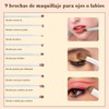 Brochas de Maquillaje 17Pzs con Estuche, Juego de Brochas Maquillajes