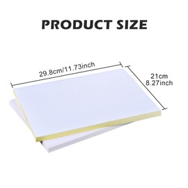 Quiltique 60 Sheets Durable Printable Sticker Paper A4 Printer Stationery for Printer Copier