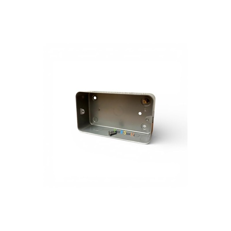 Metal Clad Blank Plate 2 Gang + Back Box Gang