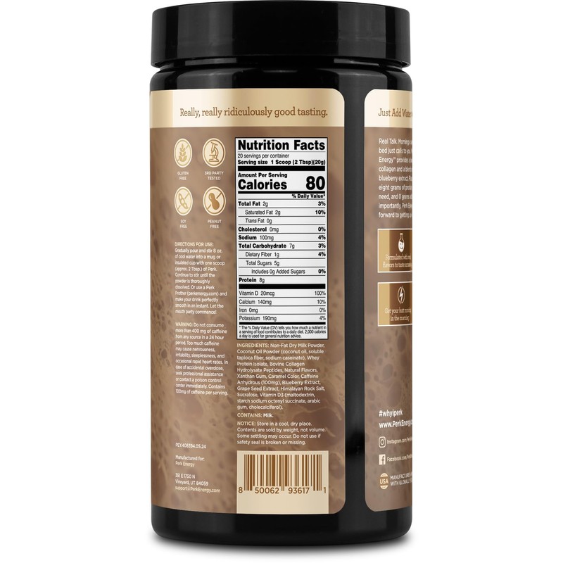 Perk Energy Original Root Beer Freeze Flavored (20 Servings) -