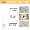cenzoz Modern Pendant Lights for Kitchen Island LED Dimmable Crystal