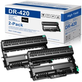 DR420 Drum Unit (Not Toner) Replacement for Brother DR 420 for HL-2270DW HL-2280DW MFC-7360N DCP-7065DN Intellifax 2840 2940 Printer (Black, High Yield, 2 Pack)