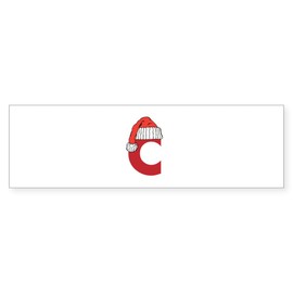 CafePress Letter C Christmas Monogram Bumper Sticker Sticker (Bumper 50 pk)