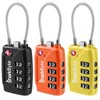 SharkByte TSA Approved Luggage Locks - 4-Digit Combo, (3 Pack)