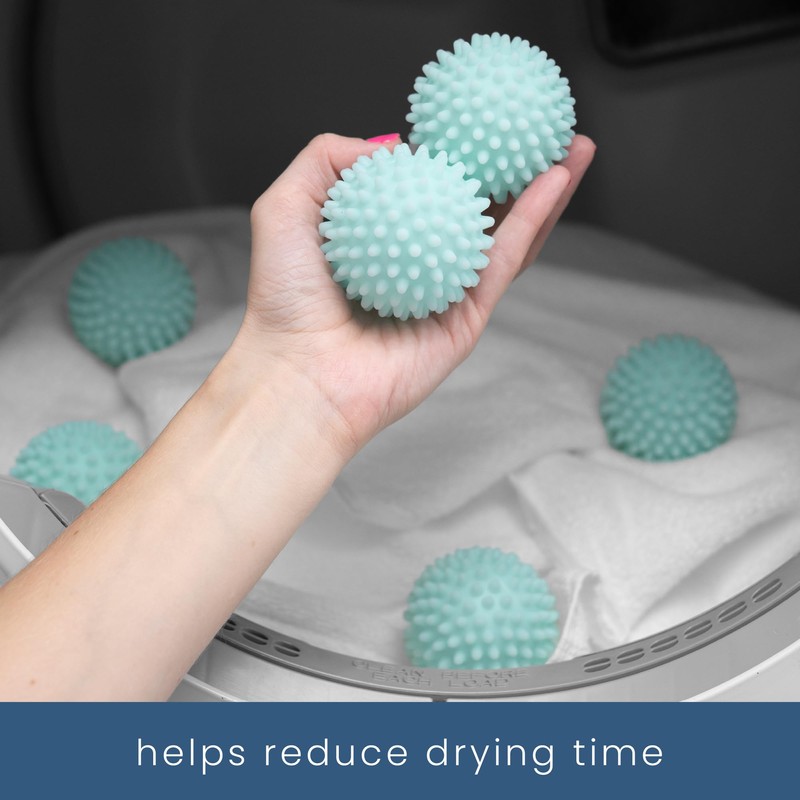 S&T INC. Reusable Plastic Dryer Balls, Fabric Softener for Laundry,