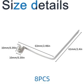 INCREWAY Tent Pole Clips, 8Pcs Kayak Paddle Spring Snap Clips, Stainless Steel Tent Pole Push Button Spring Clips for Camping Kayak Paddle Tent Pole, 10mm