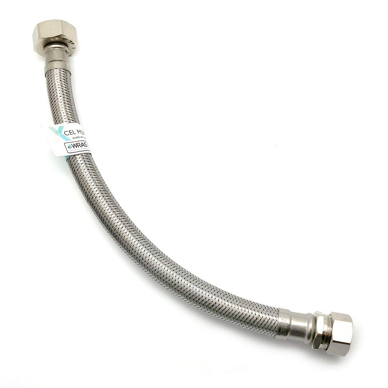 1 x WRAS Approved 300mm 15mm Compression x 3/4" Flexible