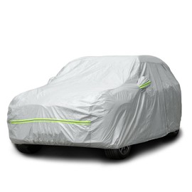 Favoto SUV Car Cover Waterproof - All Weather for Automobiles 6 Layers Heavy Duty Outdoor Full Car Cover Sun Protection Windproof with Side Zipper Universal Fit for SUV (182-190 inch)