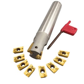 GBJ BAP400R C24-25-200 APMT1604PDER Insertos de carburo de acero de mecanizado, fresado de cara de hombro cuadrado de hierro (400R C25-25-150-2T+APMT1604PDER-DP Gold)