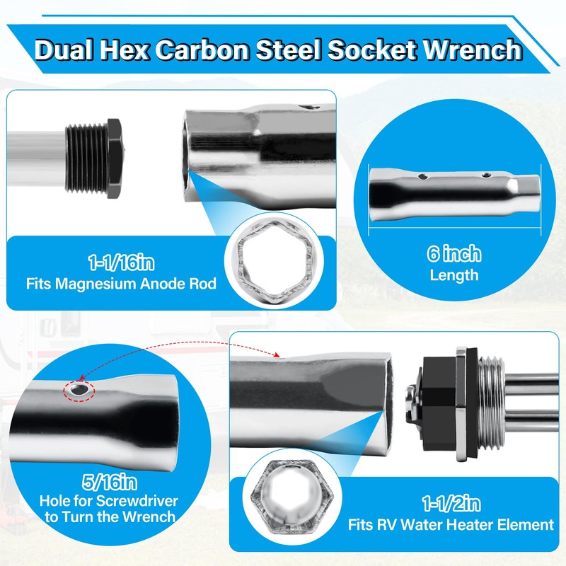 RV Water Heater Elements Kit Compatible with Suburban Water Heater