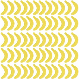 CRASPIRE 60Pcs Mini Artificial Banana Realistic Artificial Bananas Small Imitation Simulation Foam Lifelike Yellow Fruit Party Decor for Christmas Wedding Pretending Props Home Decoration Accessories