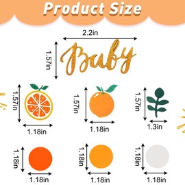 KASESSS Pack of 200 Baby Shower Decoration Confetti, Gender Reveal Party Decoration, Orange Citrus Orange Table Decoration Christening, Neutral Table Decoration Confetti for Girls Boys, Gender Reveal