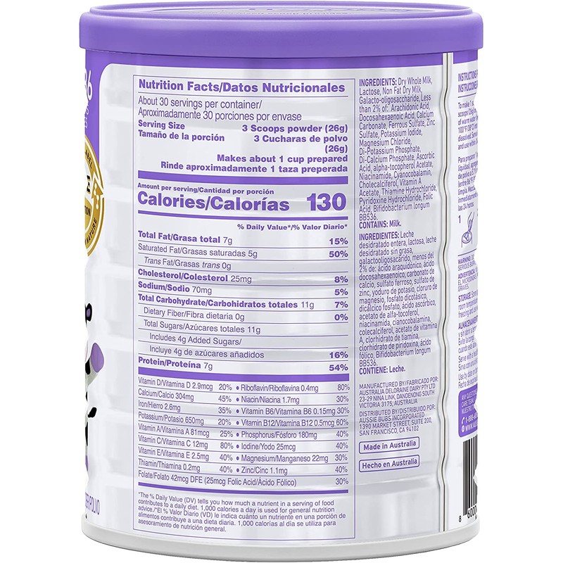 Aussie Bubs Grass Fed Nutritional Milk-Based Toddler Formula, For Kids