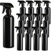 TOPZEA 12 Pack Empty Spray Bottles, 16oz Plastic Durable Black