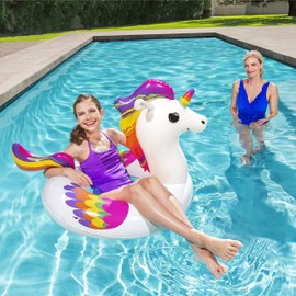 Bestway Fantasy Unicorn Pool Float | Inflatable Rubber Ring, Pool Floats for Kids and Adults