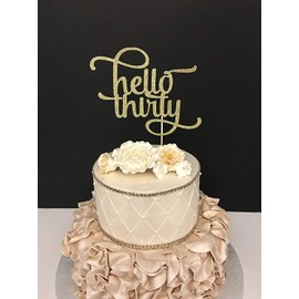 Decoración para tarta de hello treinta