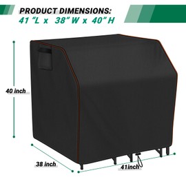 Patio Bar Set Cover, Waterproof Outdoot Bar Set Cover 420D Oxford Protective Wicker Bar Table Set Dustproof Cover 41"L X 40"W X 38"H,Black