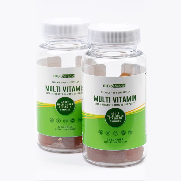 BioMiracle Multi Vitamin Gummies 30ct (2 Pack) 2 Month Supply